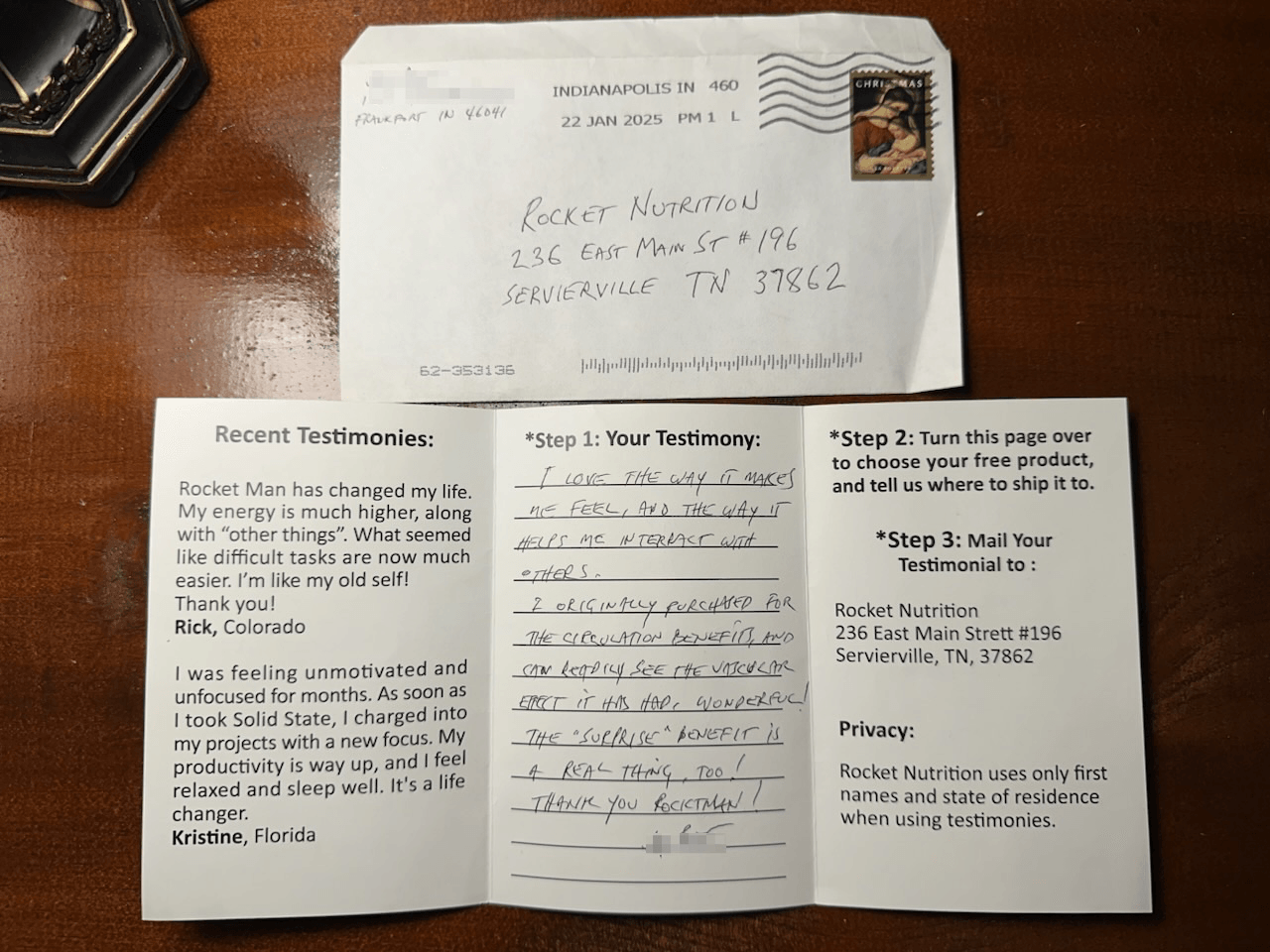 Jay's submitted Rocket Nutrition testimonial