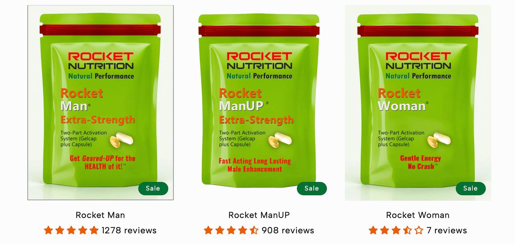 Rocket Nutrition product family